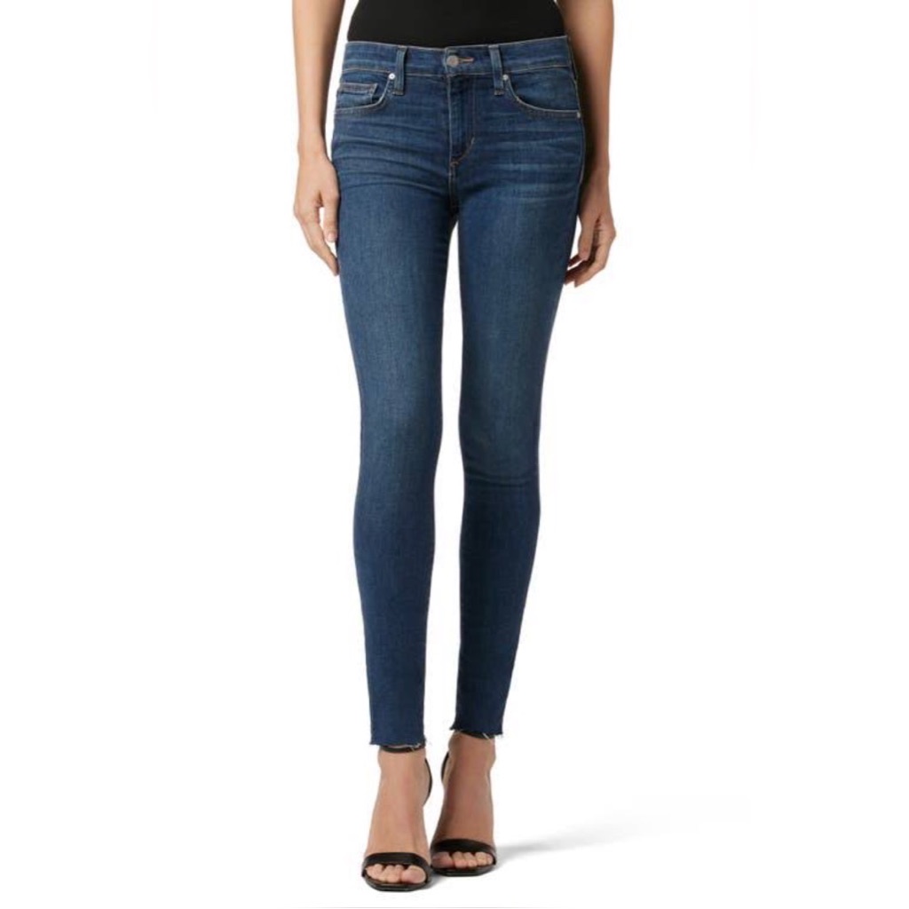 J Brand 912 Ink Raw Hem Pencil Leg Jeans